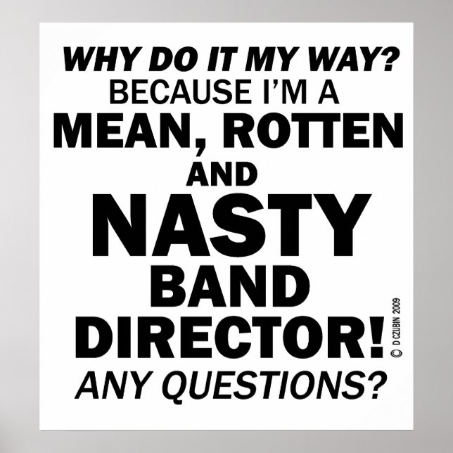 Nasty Band Director Poster (Framsidan)