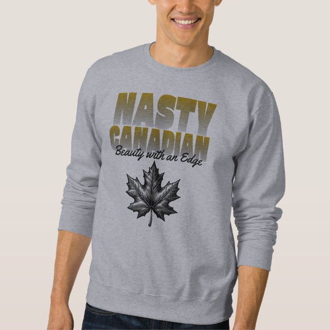 Nasty Canadian Maple Löv Lång Ärmad Tröja (Framsida)