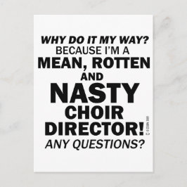 Nasty Choir Director Vykort