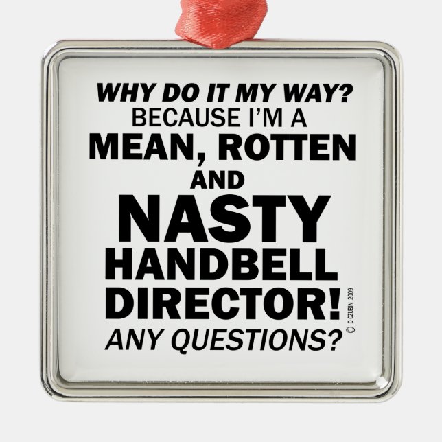 Nasty Handbell Director Julgransprydnad Metall (Framsidan)