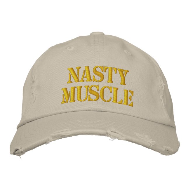 Nasty Muscle Distress Cap Broderad Keps (Framsida)