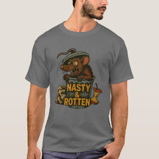Nasty och Rotten råtta i sopor kan grafik T Shirt