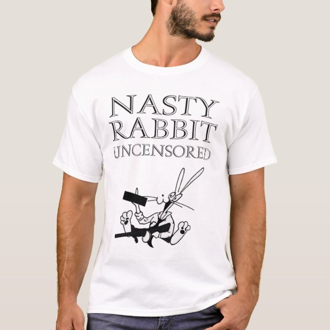 NASTY RABBIT-RABBIT-UPPRÄCKLIGT sant T Shirt (Framsida)