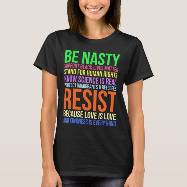 Nasty Resister Lgbtq Human Högers Science be like  T Shirt (Framsida)