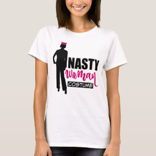 Nasty Woman Costume Silhouette Rosa Hat T-shirt