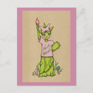 Nasty Woman Dam Liberty Vykort