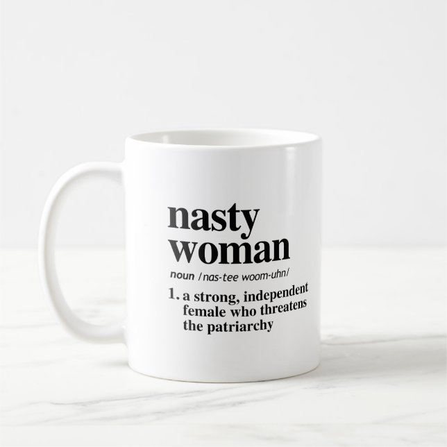 Nasty Woman Definition Kaffemugg (Vänster)