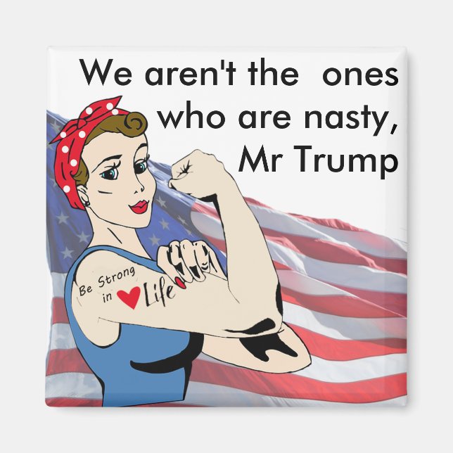 Nasty Woman Patriotic Democrat Magnet (Framsidan)