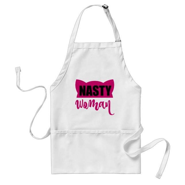 Nasty Woman Rosa Pussy Cat Hat Förkläde (Framsidan)