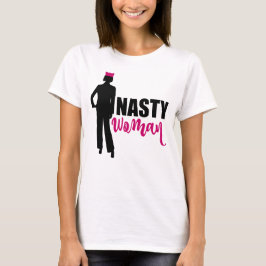 Nasty Woman Silhouette och Rosa Pussy Cat Hat Tee