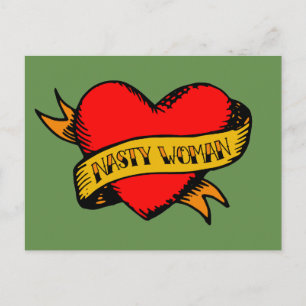 Nasty Woman Tattoo Vykort