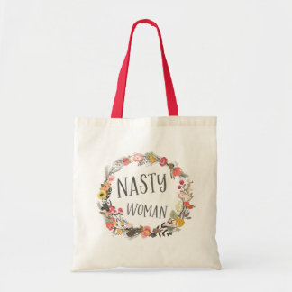 Nasty Woman Whimsical Blommigt Wandebeslag Art Tygkasse