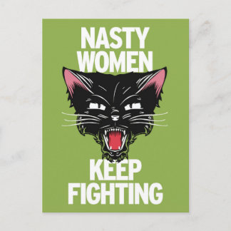 Nasty Women Behålla Fighting Postcard Vykort
