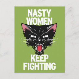 Nasty Women Behålla Fighting Postcard Vykort