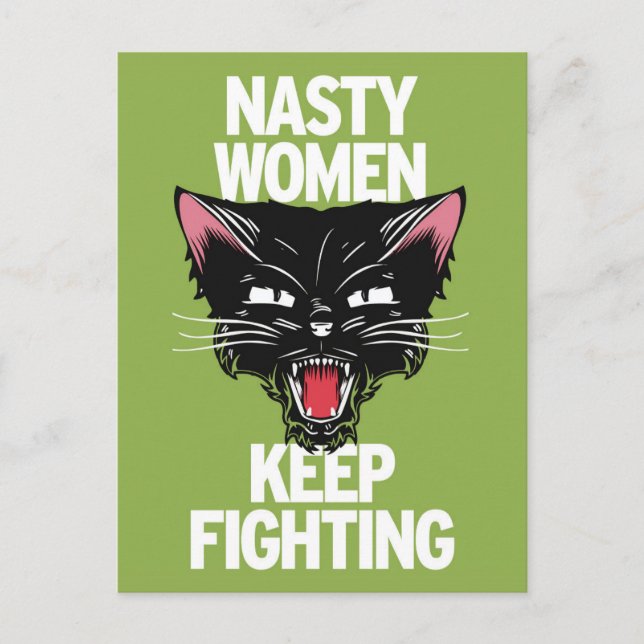 Nasty Women Behålla Fighting Postcard Vykort (Framsida)
