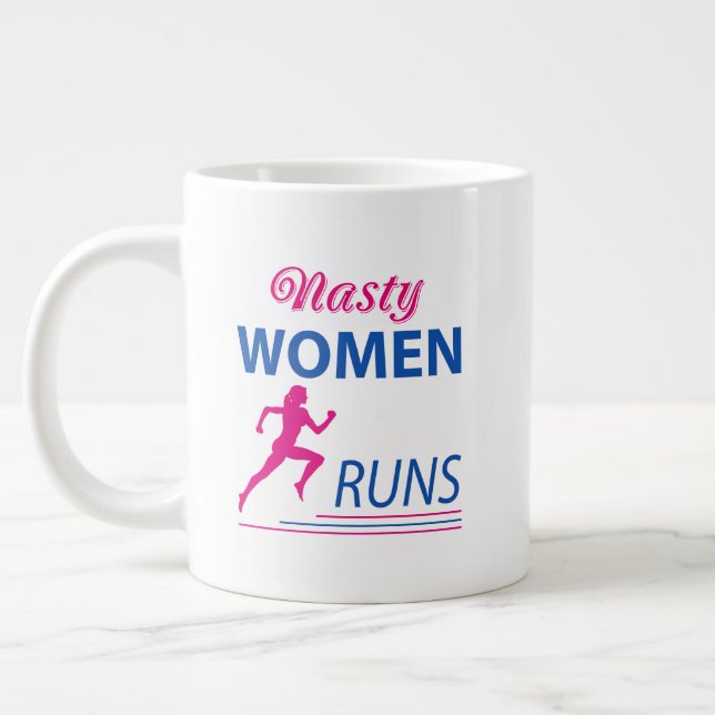 Nasty Women springa Jumbo Mugg (Vänster)