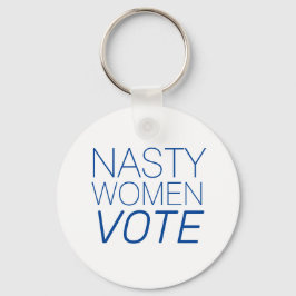 "Nasty Women Vote" blått vitt Nyckelring