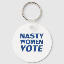 "Nasty Women Vote" blått vitt Nyckelring
