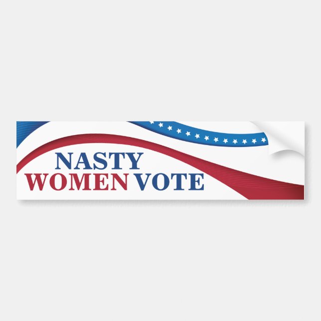 Nasty Women Vote Feminist Politik Bildekal (Framsidan)