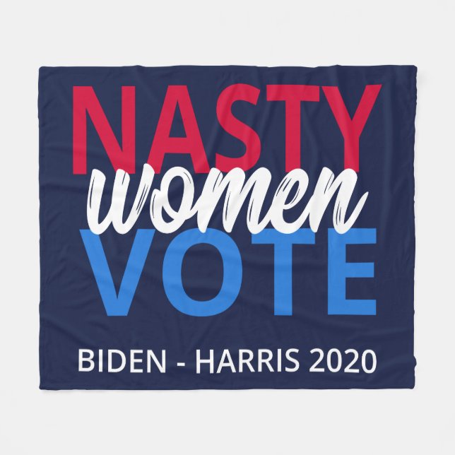 Nasty Women Vote II Fleecefilt (Framsidan (Horisontell))