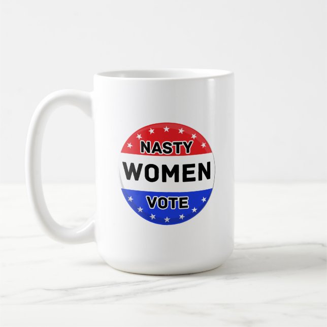 Nasty Women Vote | Kvinnor - feministisk gåva Kaffemugg (Vänster)