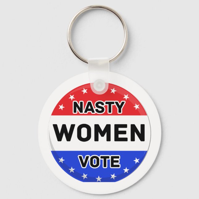 Nasty Women Vote | Kvinnor - feministisk gåva Nyckelring (Framsida)