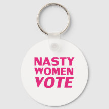 "Nasty Women Vote" shock rosa, magenta fuchsia whi