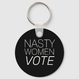 "Nasty Women Vote", svart vitt Nyckelring