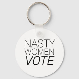 "Nasty Women Vote", svart vitt Nyckelring
