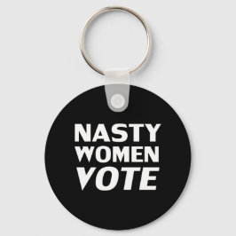 "Nasty Women Vote", svart vitt Nyckelring