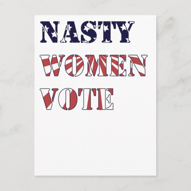Nasty Women Vote Vykort (Framsida)