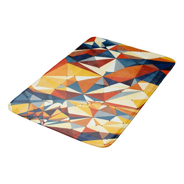 Nät av flerfärgade trianglar badrumsmatta (Vinklad)