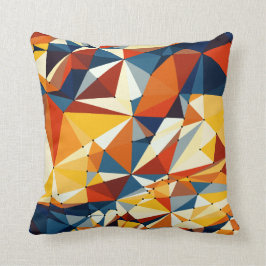 Nät av flerfärgade trianglar kudde