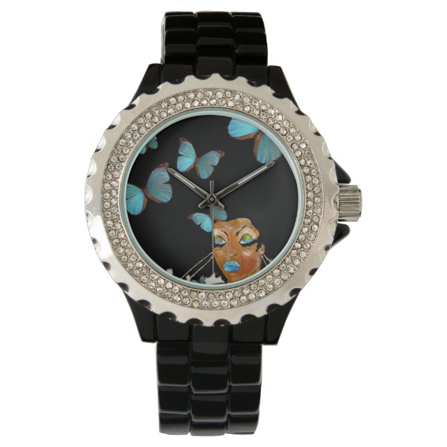 Nåt blått bevakning armbandsur (Framsida)