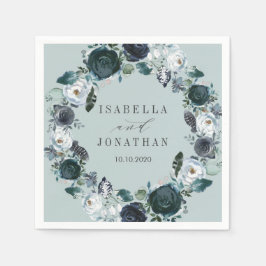 Nåt blått | Blommigt Anpassningsbar för utandning Pappersservett