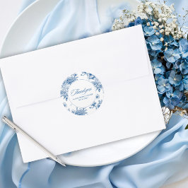 Nåt blått chinoiseriskt möhippa runt klistermärke