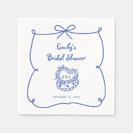 Nåt blått Hand plockade-kummel Pappersservett