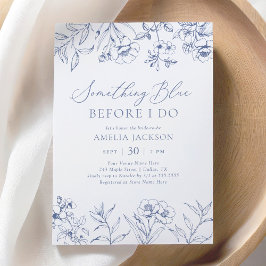 Nåt Blue Chinoiserie Möhippa Inbjudningar