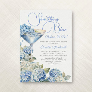 Nåt Blue Hydrangea Inbjudningskort för möhippan