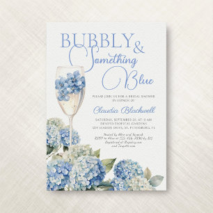 Nåt Blue Hydrangea Inbjudningskort för möhippan