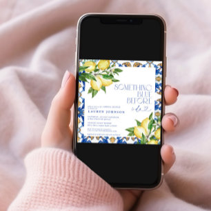 Nåt Blue Lemon Moroccan QR-Möhippa Inbjudningar
