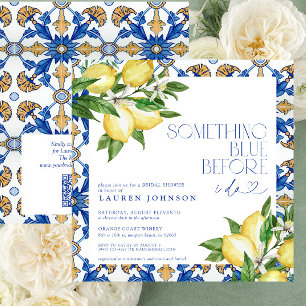 Nåt Blue Lemon Moroccan QR-Möhippa Inbjudningar