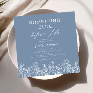 Nåt Blue Wildblomma-Möhippa Inbjudningar
