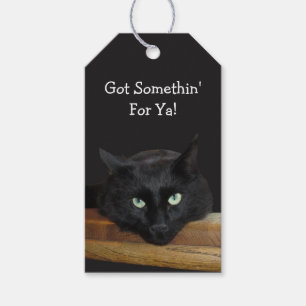 Nåt för Ya Black Cat Gift-Märkre Presentetikett