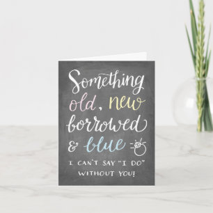 Nåt gammalt Bridesmaid Inbjudan