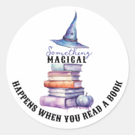 Nåt Magic Bok Sticker Runt Klistermärke