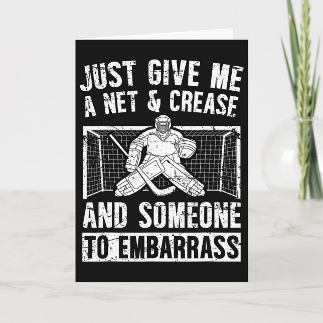 Nät Och Crease Ishockey Målvakt Ishockey Målvakt Kort (Framsida)