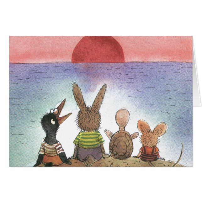 Nåt rött hälsningskort (Framsidan Horizontal)