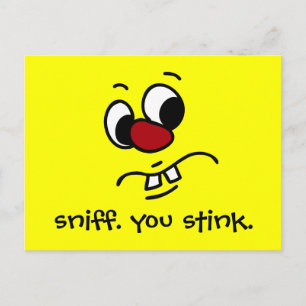 Nåt Stinky Ansikte Grumpy Vykort