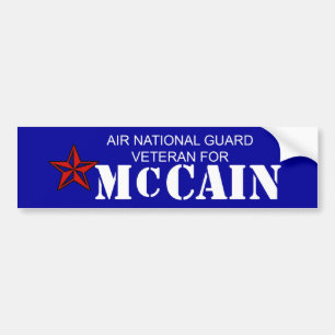 Nat vaktVet för luft för den McCain bildekalet Bildekal